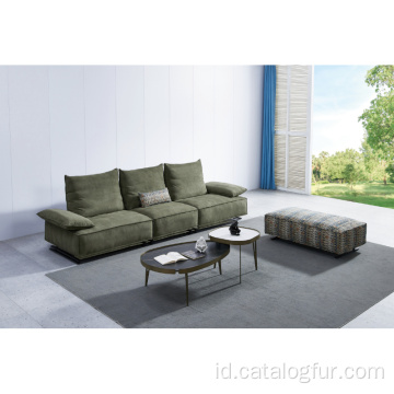 Sofa sudut kulit Hitam Modern, Sofa Sectional Furniture Sofa Set Desain Perabot Ruang Tamu